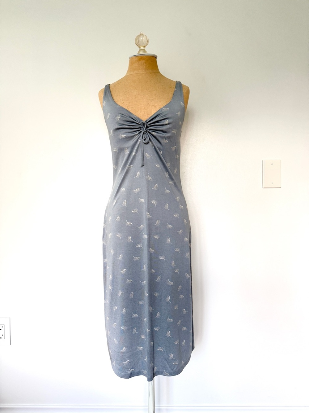 Banana Republic Slate Blue Knot-Front Slip Dress